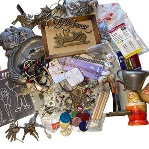 Junk Drawer Lot Misc Box Vintage to Current Big Variety